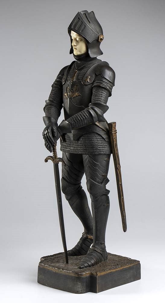 Scultura Francese in Bronzo Raffigurante Guerriero - Firmata S. Omerth...