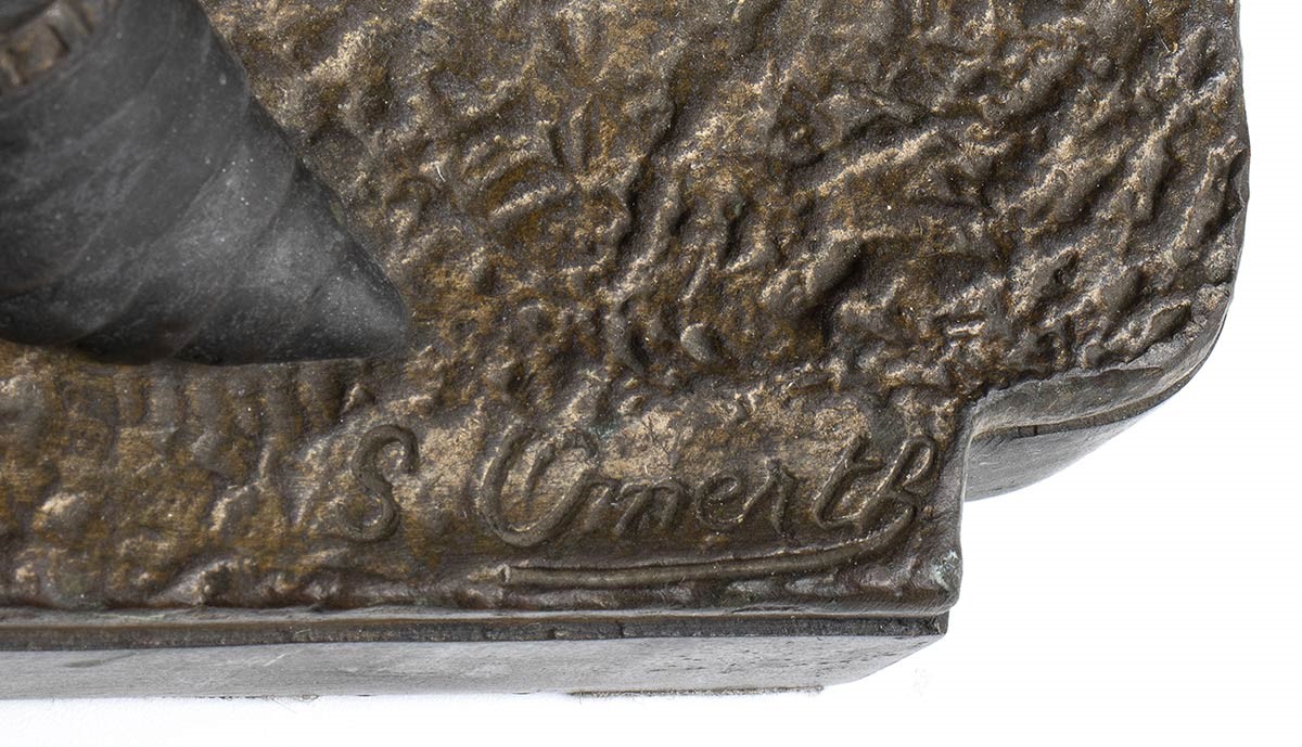 Scultura Francese in Bronzo Raffigurante Guerriero - Firmata S. Omerth...