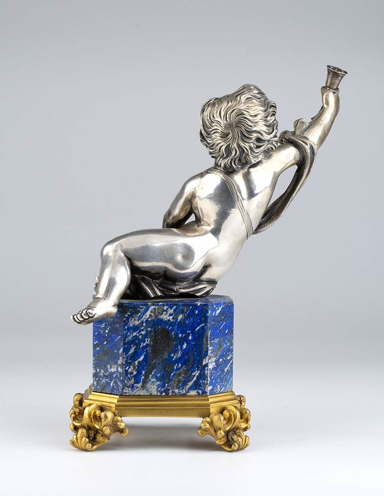 Putto in Argento e Lapislazzuli - Inizio XX Secolo