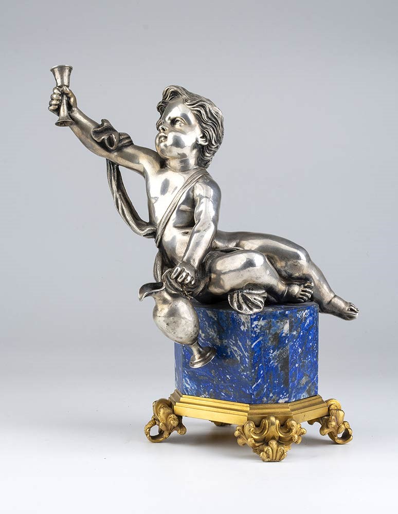 Putto in Argento e Lapislazzuli - Inizio XX Secolo