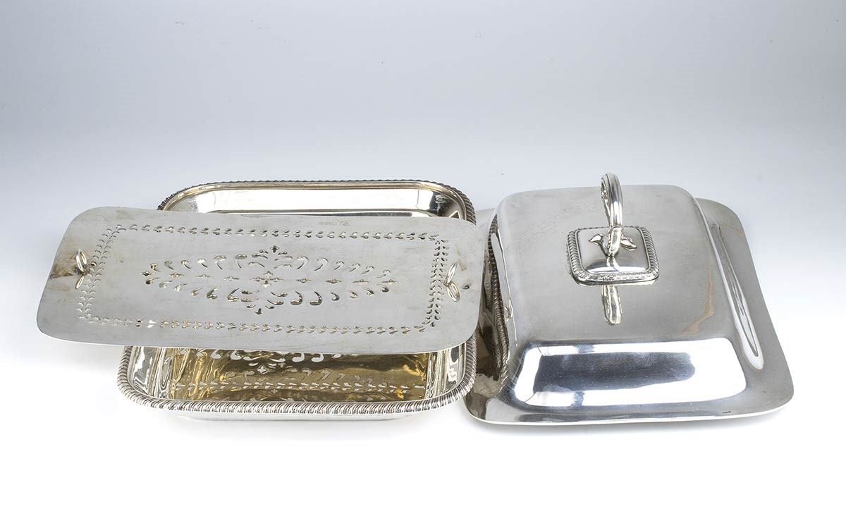 Legumiera Vittoriana Inglese in Argento - Londra 1896-1897, Argentiere Maxfield