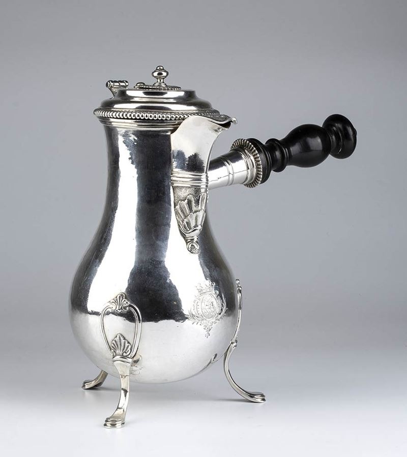 Cioccolatiera Francese in Argento - Saint-quentin 1752-1755, Maestro Argentier...