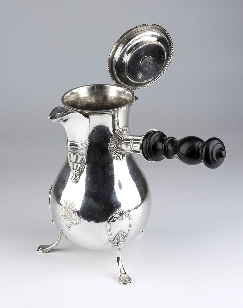 Cioccolatiera Francese in Argento - Saint-quentin 1752-1755, Maestro Argentier...