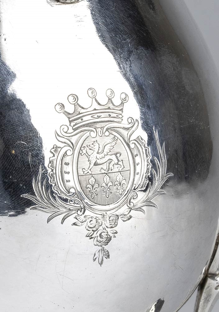Cioccolatiera Francese in Argento - Saint-quentin 1752-1755, Maestro Argentier...