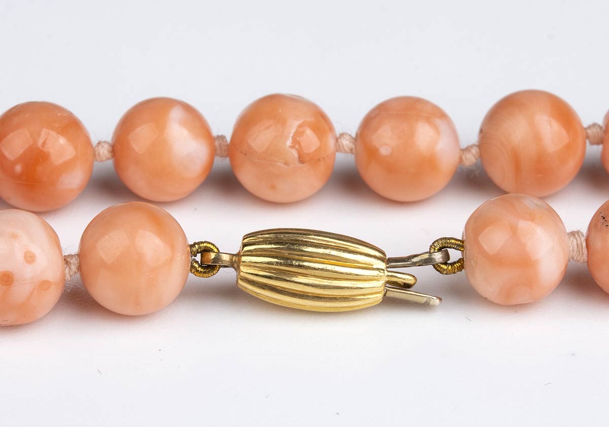 Collana in Oro e Corallo Rosa ...