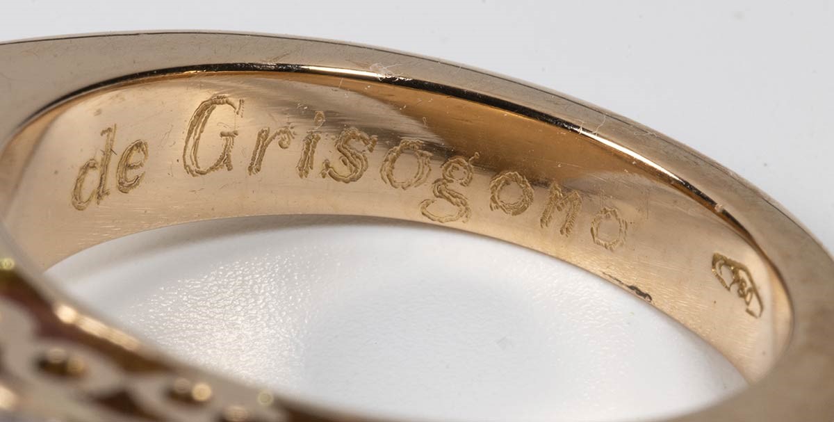 Doppio Anello "bacio" in Oro Diamanti e Rubini