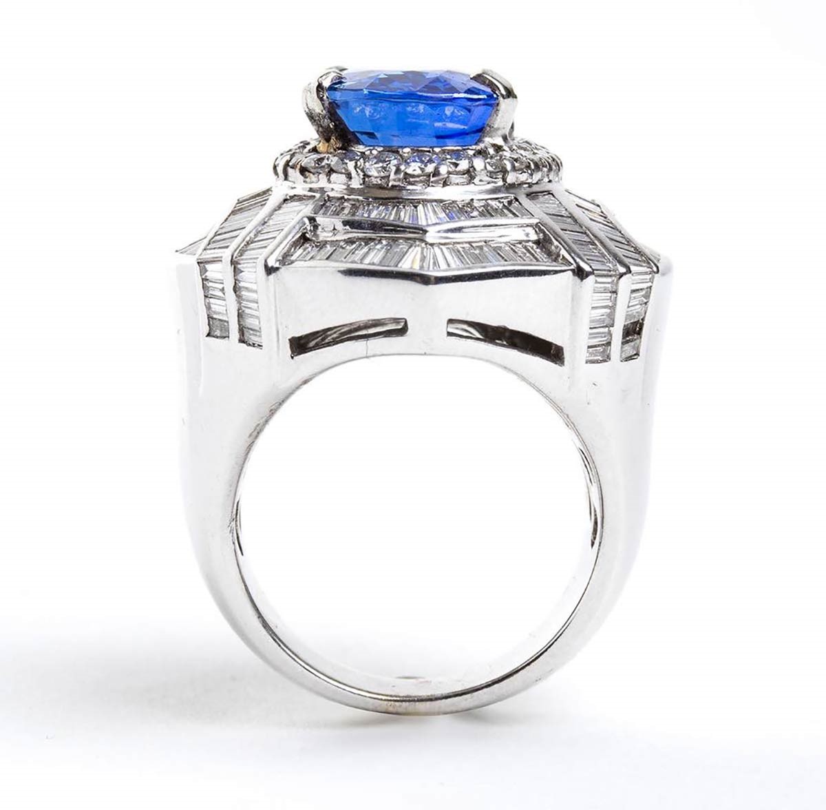 Anello in Oro con Zaffiro e Diamanti ...