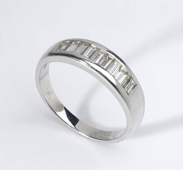 Gold diamond band ring...
