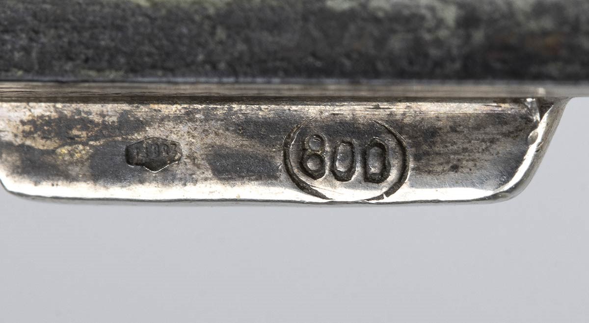 Necessaire Porta Trucco Italiano in Argento - Metà XX Secolo...