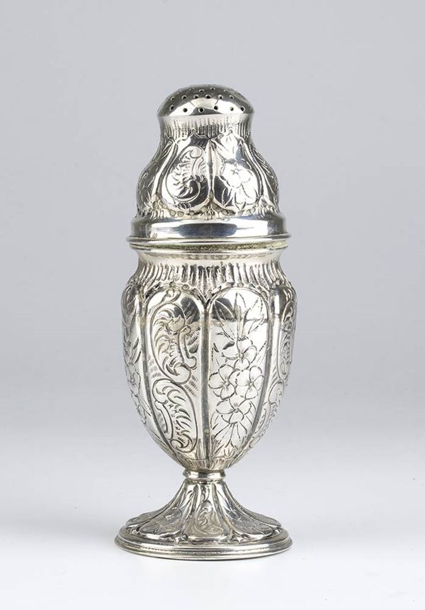 Italian silver caster - Palermo, late 19th-early 20th century,  mark of BARRAJA