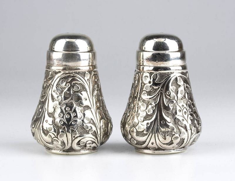 Coppia Sale e Pepe in Argento - XX Secolo...