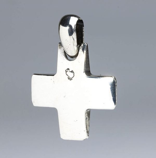 POMELLATO, Dodo collection: sterling silver cross pendant 