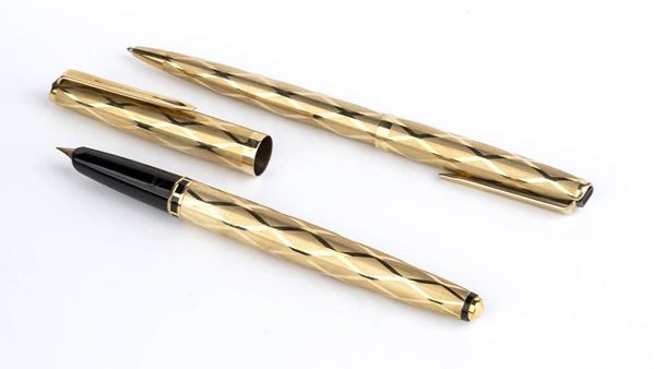 AURORA - Ballpoint and gold fountain pen