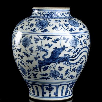 Vaso in Porcellana 'bianco e Blu'