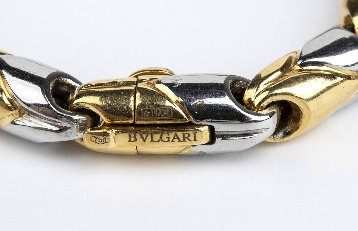 Girocollo Acciaio ed Oro - Firmato Bvlgari ...