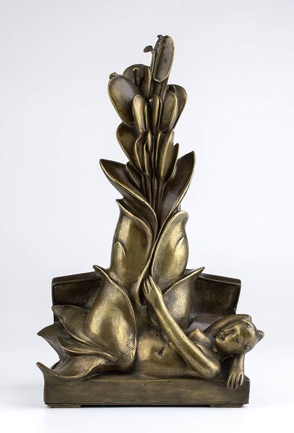 ANDR&#201; BARELIER - Scultura in bronzo "Depiction of a Prize for Cartier " - ANDRÈ BARELIER 1985