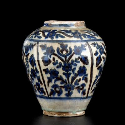 Vaso in Ceramica Smaltata in Policromia