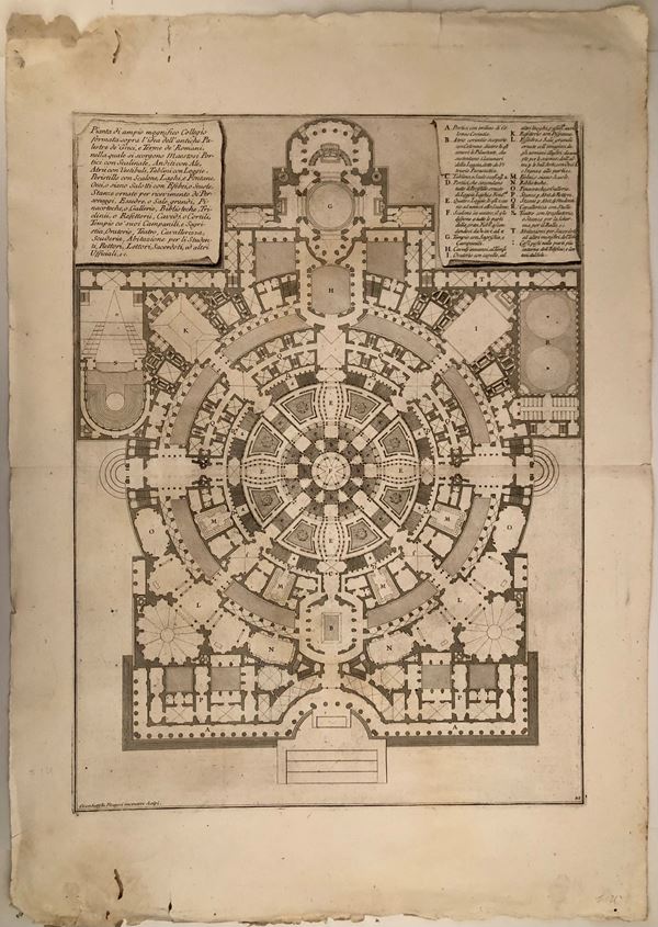 Giovanni Battista Piranesi - Pianta di ampio magnifico Collegio...