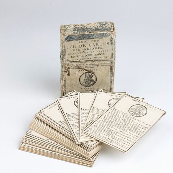 Cinquième Jeux de cartes Historiques contenant un Abrégé de l'Histoire Sainte...