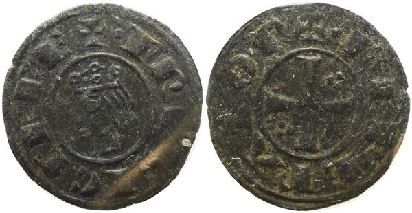 MESSINA. REGNO DI SICILIA. Federico II (1197-1250). Denaro (1225). Mi. 0.93gr Spahr 113. Mir 93. NC.
