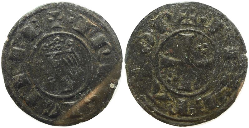Messina. Regno di Sicilia. Federico II (1197-1250). Denaro (1225). Mi. 0.93gr Spahr 113. Mir 93. ...
