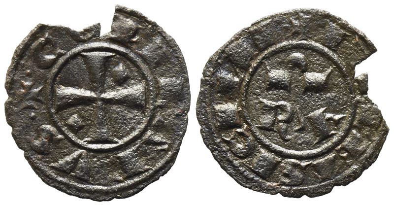 Brindisi. Corrado i (1250 - 1254). 1/2 Denaro. Mi. 0,30gr. Guglielmi 246. Rrr