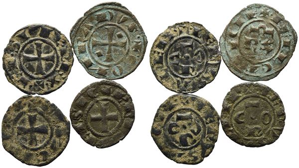BRINDISI. Corrado I (1250-1254).  Lotto di 4 Denari. Mi. Conservazioni varie