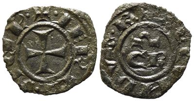 Brindisi. Corrado II. 1/2 Denaro. Mi 0,38gr. Esemplare della Piu' Grande Rarità. Mancante in Quas...