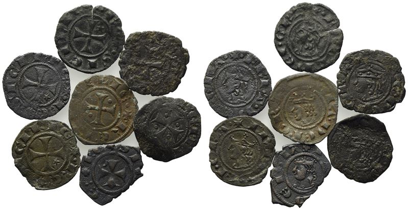 Messina. Regno di Sicilia. Federico III D'aragona (1296-1337). Interessante Lotto di 7 Denari. Sp...