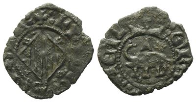 Catania. Regno di Sicilia. Federico IV D'aragona (1355-1377). Denaro. Mi 0,65gr. Spahr 266. Mir 1...