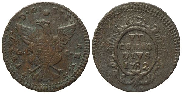 PALERMO. Regno di Sicilia. Ferdinando III di Borbone (1759-1816). 1 Grano 1782. Cu (4,02 g; 24,2 mm)