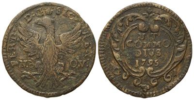 Palermo. Regno di Sicilia. Ferdinando III di Borbone (1759-1816). 1 Grano 1795. Cu (4,96 G; 23,3 ...