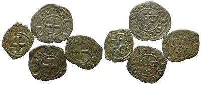 Napoli. Regno di Napoli. Carlo II D’angiò (1285-1309). Lotto di 4 Denari Gherardini. Mi Pannuti e...
