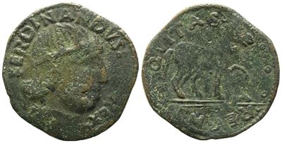 Napoli. Regno di Napoli. Ferdinando i D'aragona (1458-1494). Cavallo, Sigla a al Rv. Cu (1,60 G; ...