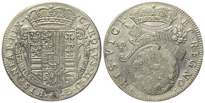Napoli. Regno di Napoli. Carlo II di Spagna (1665-1700). Tarì da 20 Grana 1686. Ag (5,53 G; 26,3 ...