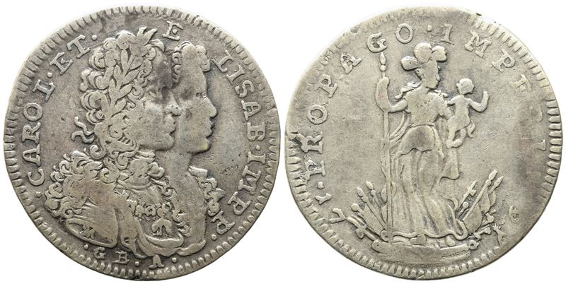 Napoli. Regno di Napoli. Carlo Vi D'asburgo (1707-1734). Tari da 20 Grana 1716. Ag (4,12 G; 24 MM...