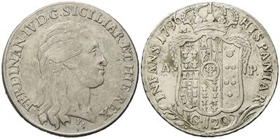 Napoli. Regno di Napoli. Ferdinando IV di Borbone (1759-1799 i Periodo). Piastra da 120 Grana 179...