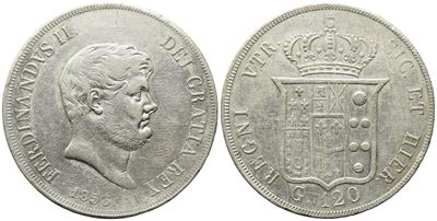 Napoli. Regno delle Due Sicilie. Ferdinando II di Borbone (1830-1859). Piastra da 120 Grana 1853....