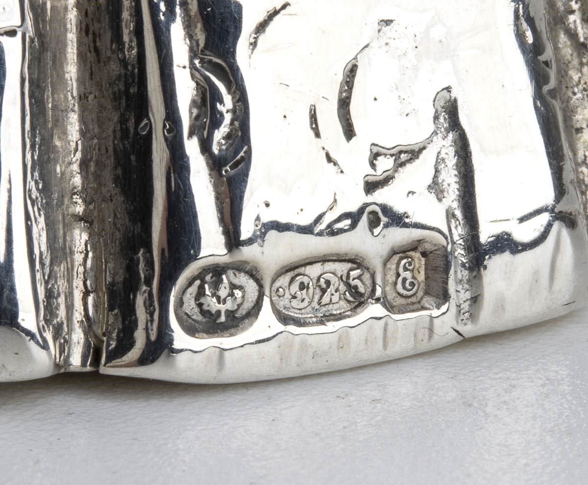 Coppia di Campanelli Figurativi Tedeschi in Argento - Hanau Fine XIX Secolo, Ma...