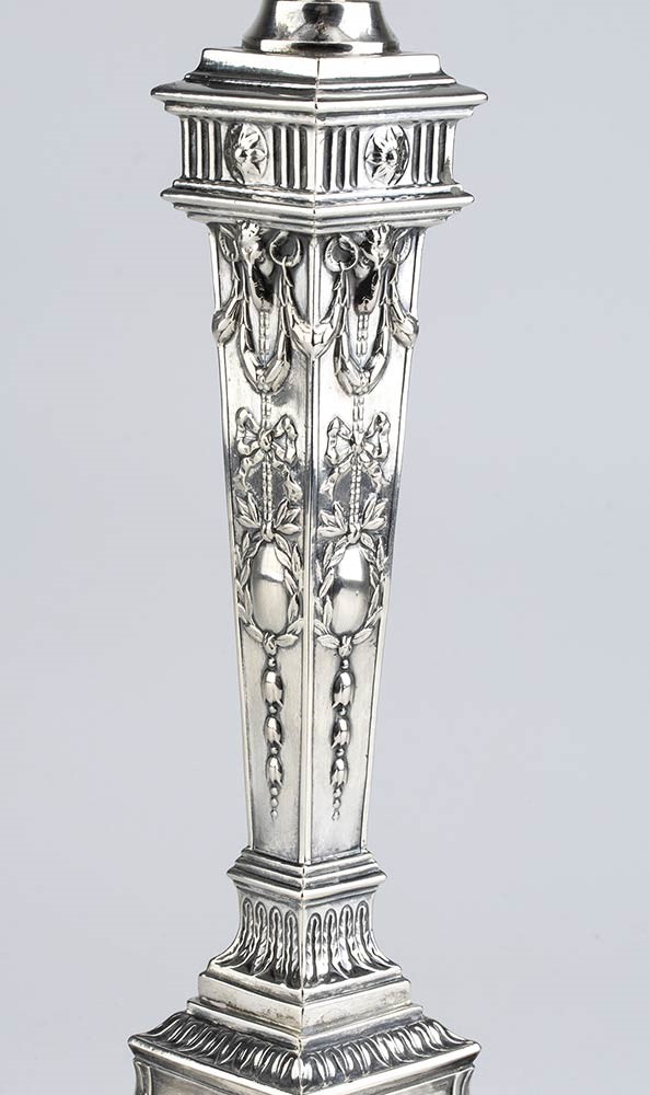 Candelabro Tedesco in Argento - Fine XIX, Inizio XX Secolo