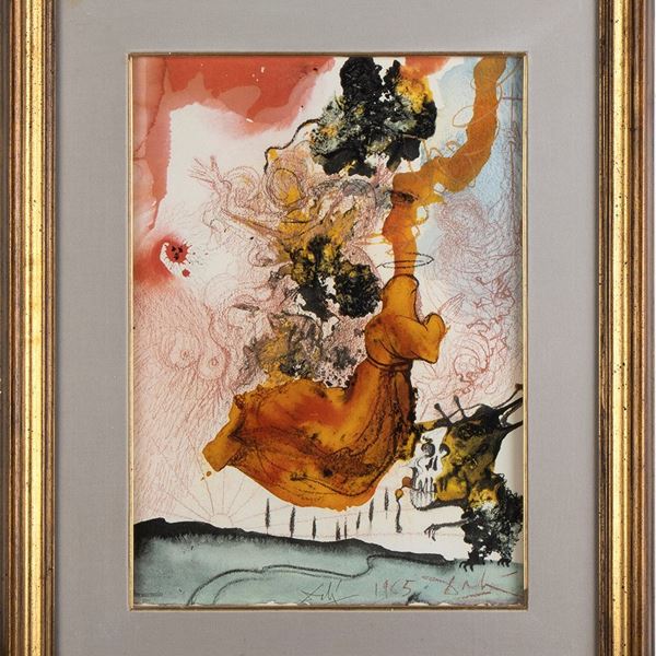 SALVADOR DALI' - Corpse in burial, 1964