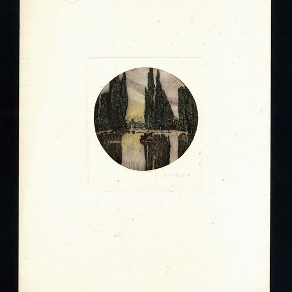 Il Laghetto dei Cipressi di Villa Falconieri - Frascati, 1910...