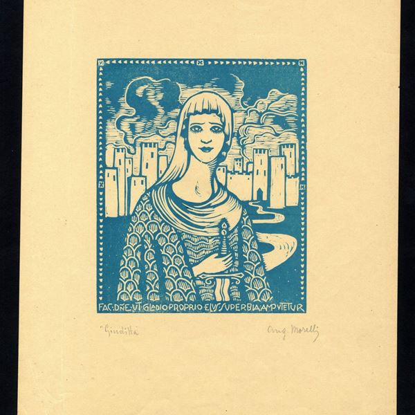 Giuditta...  - Woodcut, cm 25x32 - Auction STAMPE, LIBRI E CARTE GEOGRAFICHE  - Bertolami Fine Art - Casa d'Aste