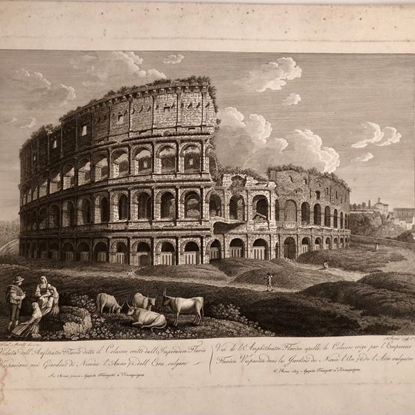 Francesco Morelli (1768ca.-1830 fl.) - Veduta dell'Anfiteatro Flavio detto il Coloseo…, 1796...