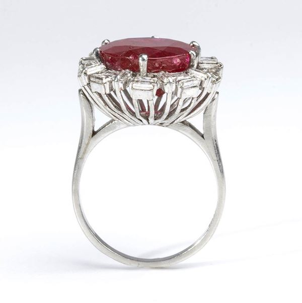 4.12 Carat No Heat Burmese Star Ruby Diamond Platinum Ring Estate Fine -  Coach Luxury