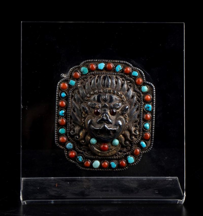 FIBBIA IN ARGENTO E PIETRE