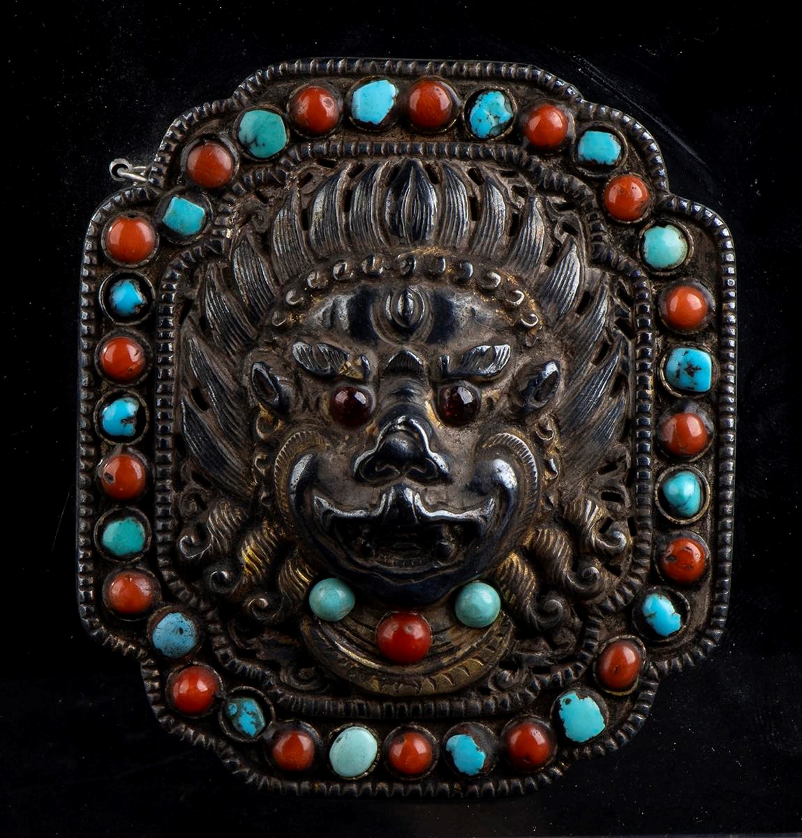 FIBBIA IN ARGENTO E PIETRE