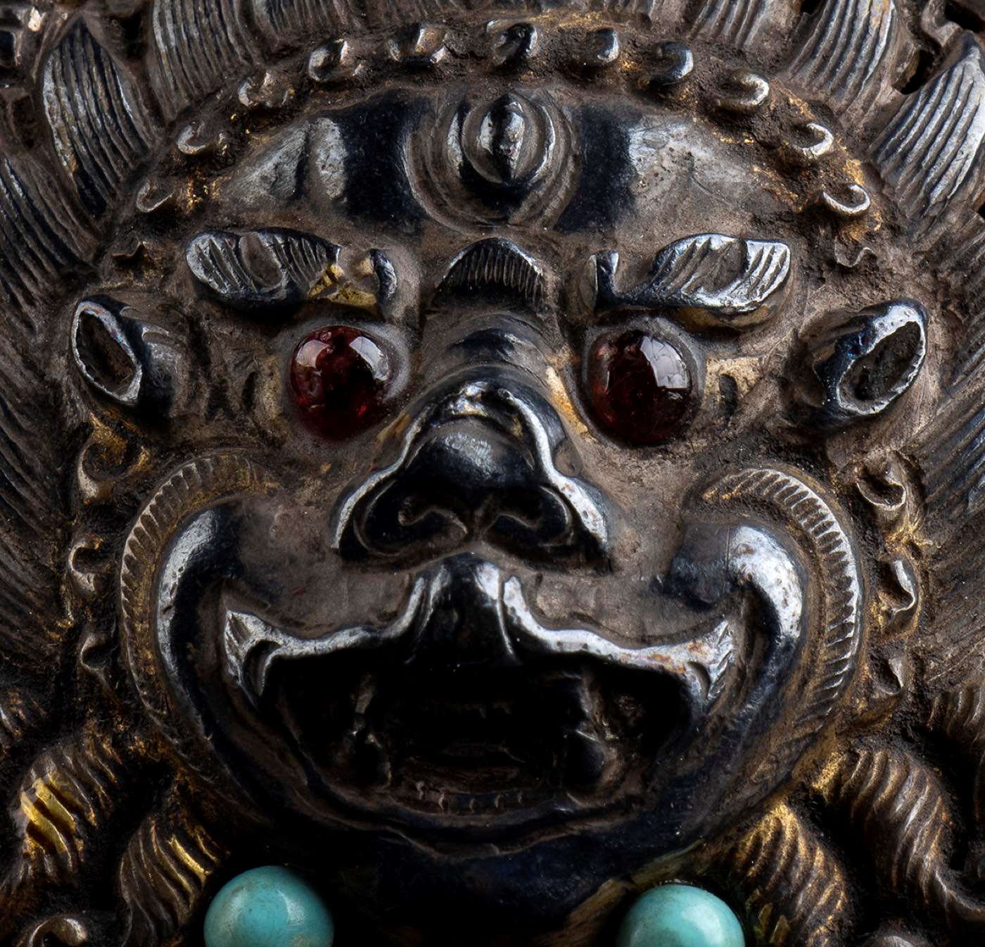 FIBBIA IN ARGENTO E PIETRE