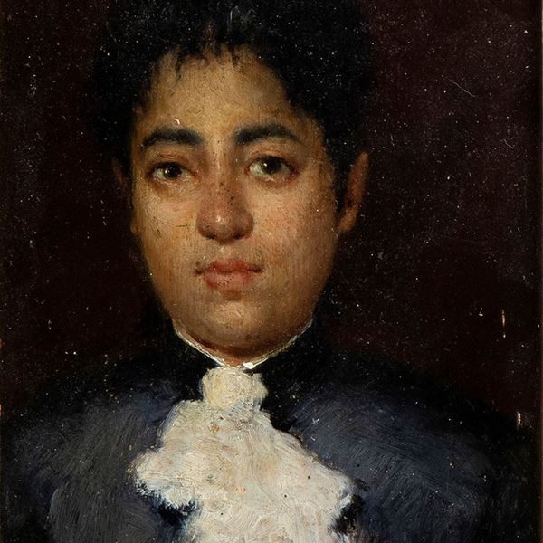 VINCENZO MIGLIARO - Portrait of a young lady, 1885