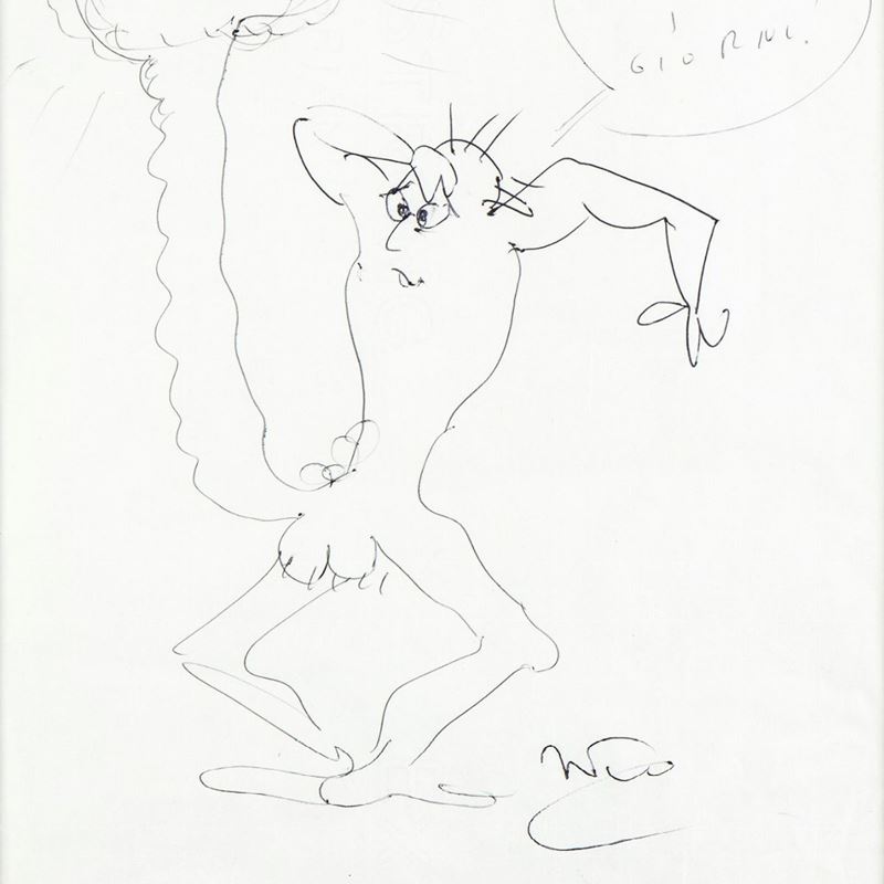 Fellini Federico - Disegno Satirico